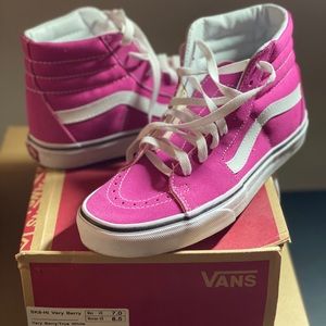 Berry colored hi top Vans